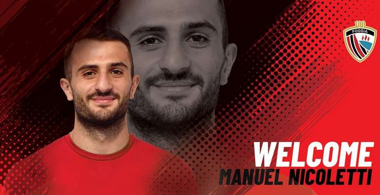 Calcio Foggia 1920, ufficiale l'arrivo di Manuel Nicoletti