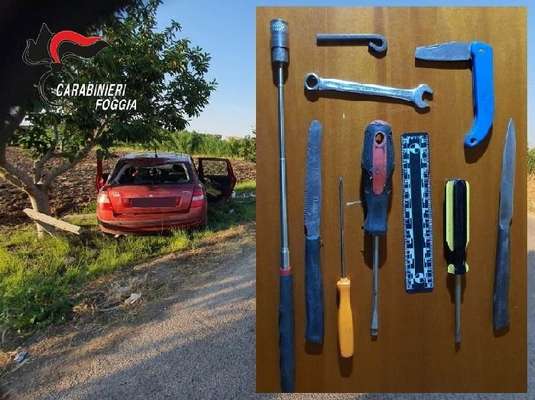 Marina di Lesina, non si ferma all'alt dei carabinieri: nasconde in auto arnesi da scasso