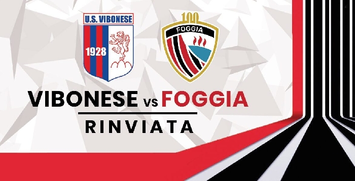 Ufficiale: Vibonese-Calcio Foggia 1920 rinviata