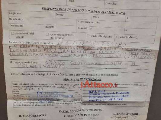"Multati per essere entrati in stazione senza biglietto" è successo ai volontari dell'associazione che aiuta da anni i senzatetto di Foggia