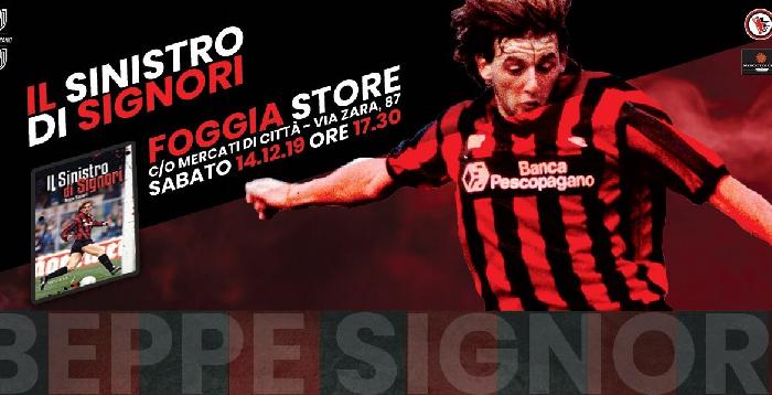 Beppe Signori sabato ospite al Calcio Foggia 1920 Store