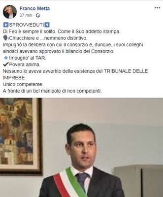 Delibera approvazione bilancio Sia, Tedesco: "Sappiamo bene dove e perchè impugnare gli atti"