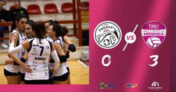 La Pallavolo Cerignola regola 3-0 l'ASD Foggia Volley e trova la prima vittoria in campionato