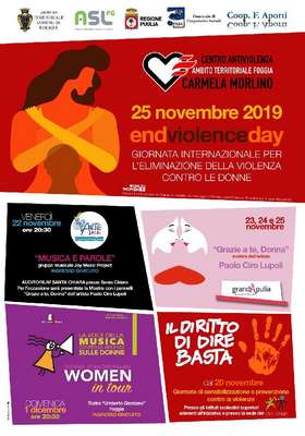 Giornata internazionale contro la violenza sulle donne, le iniziative del Cav di Foggia