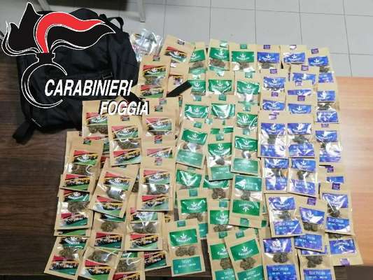 Sorpresi ed arrestati a Trinitapoli due giovani bitontini con un carico di confezioni di marijuana finto-legale