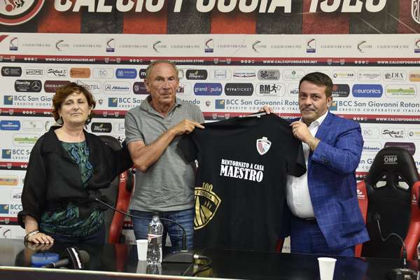 Calcio Foggia 1920, conferenza stampa di presentazione del nuovo allenatore Zdenek Zeman