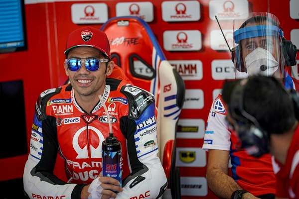 Michele Pirro al GP d'Italia con i colori Pramac
