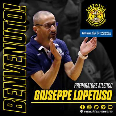 Giuseppe Lopetuso è il nuovo preparatore atletico dell'Allianz Pazienza