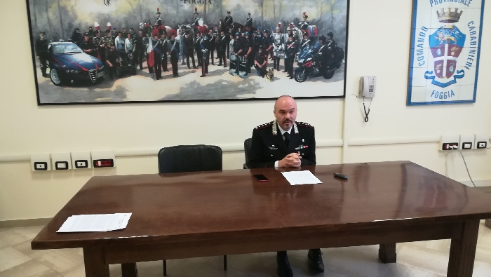 Meno furti, rapine ed estorsioni in Capitanata, i carabinieri: E' un calo reale