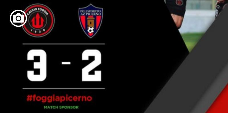 Il Foggia torna al successo battendo il Picerno 3-2 con brivido finale