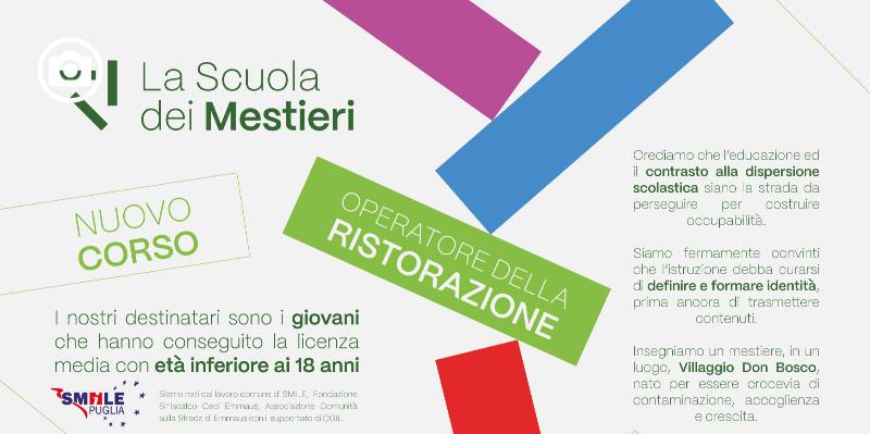 La Scuola dei Mestieri al Villaggio Don Bosco, nuovo corso per Operatore della Ristorazione