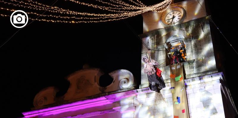 A Candela gran finale di Natale con il volo della Befana e gli Arteteca