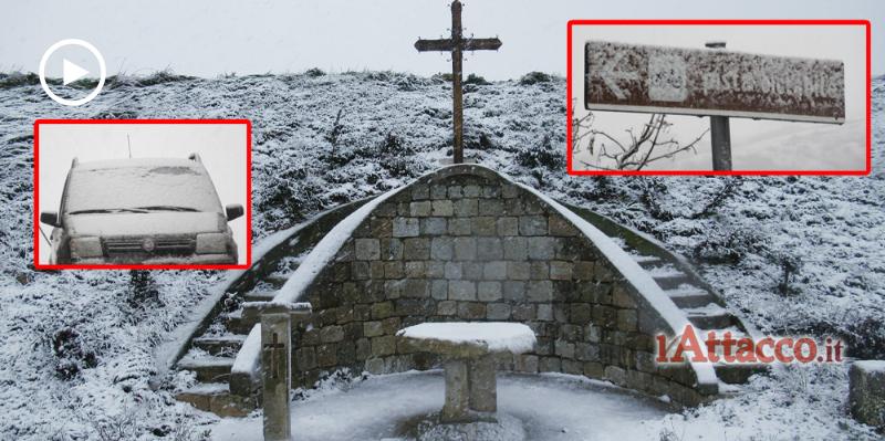 Freddo e spruzzata bianca in provincia di Foggia, fiocchi di neve sui comuni più alti dei Monti Dauni